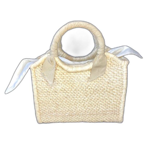Sensi Studio X REVOLVE Midi Straw Handbag - Cream / Beige - Picture 2 of 6